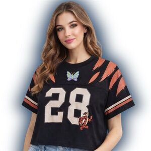 Disney Winnie the Pooh Tigger Women's Cropped Football Jersey